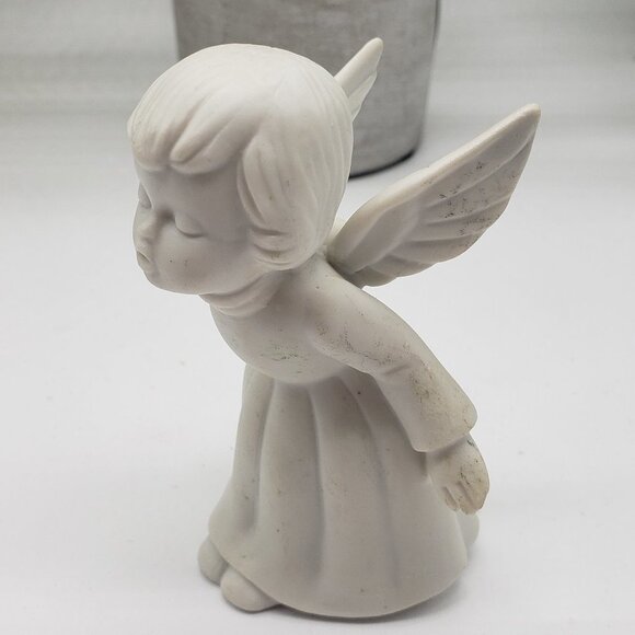 Lefton 1983 White Bisque 02079 Angel Figurine - Picture 6 of 8